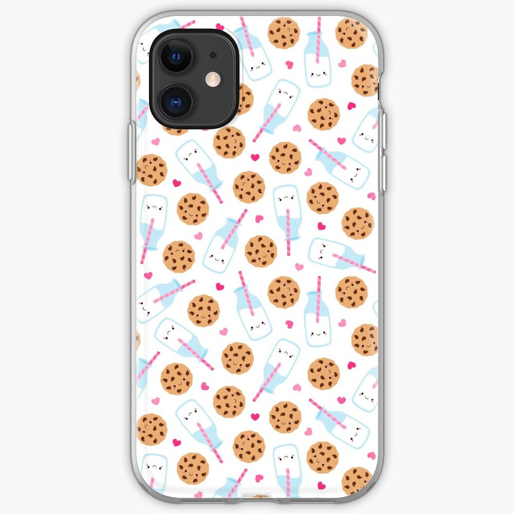 Cute Milk and Cookies Pattern iPhone Case & Cover