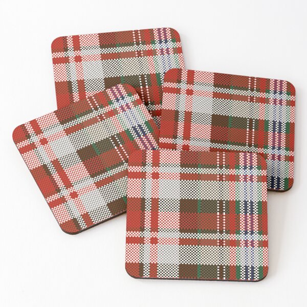 Item preview, 8-bit Pixel Red White and Green Tartan Plaid Pattern designed and sold by 9bit.