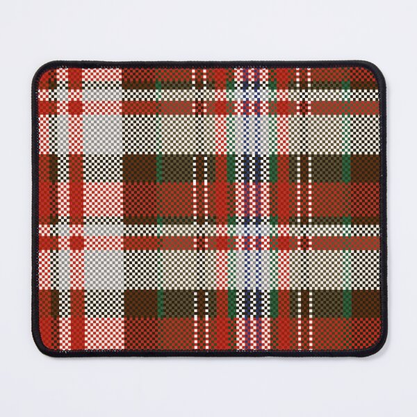 Item preview, 8-bit Pixel Red White and Green Tartan Plaid Pattern designed and sold by 9bit.
