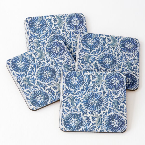 Item preview, Vintage Chinese Ornament Blue Floral Pattern By Owen Jones ,Antique,Retro,flower,botanical,aesthetic,classic,china, designed and sold by Tamas Das.