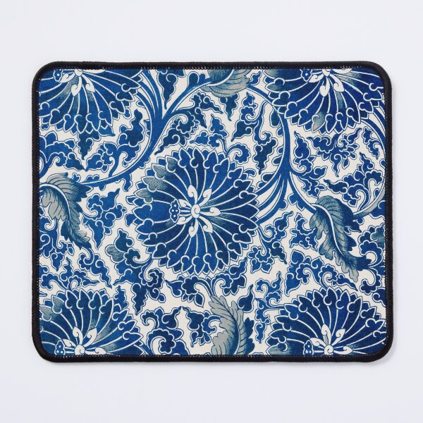 Item preview, Vintage Chinese Ornament Blue Floral Pattern By Owen Jones ,Antique,Retro,flower,botanical,aesthetic,classic,china, designed and sold by Tamas Das.