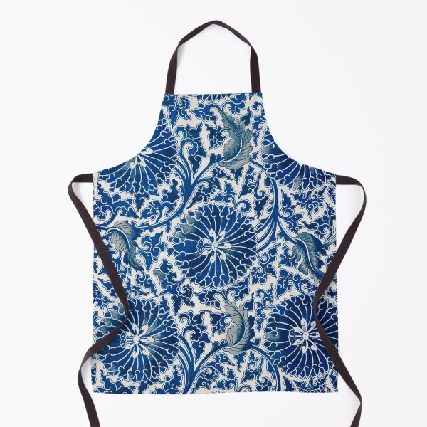 Item preview, Vintage Chinese Ornament Blue Floral Pattern By Owen Jones ,Antique,Retro,flower,botanical,aesthetic,classic,china, designed and sold by Tamas Das.
