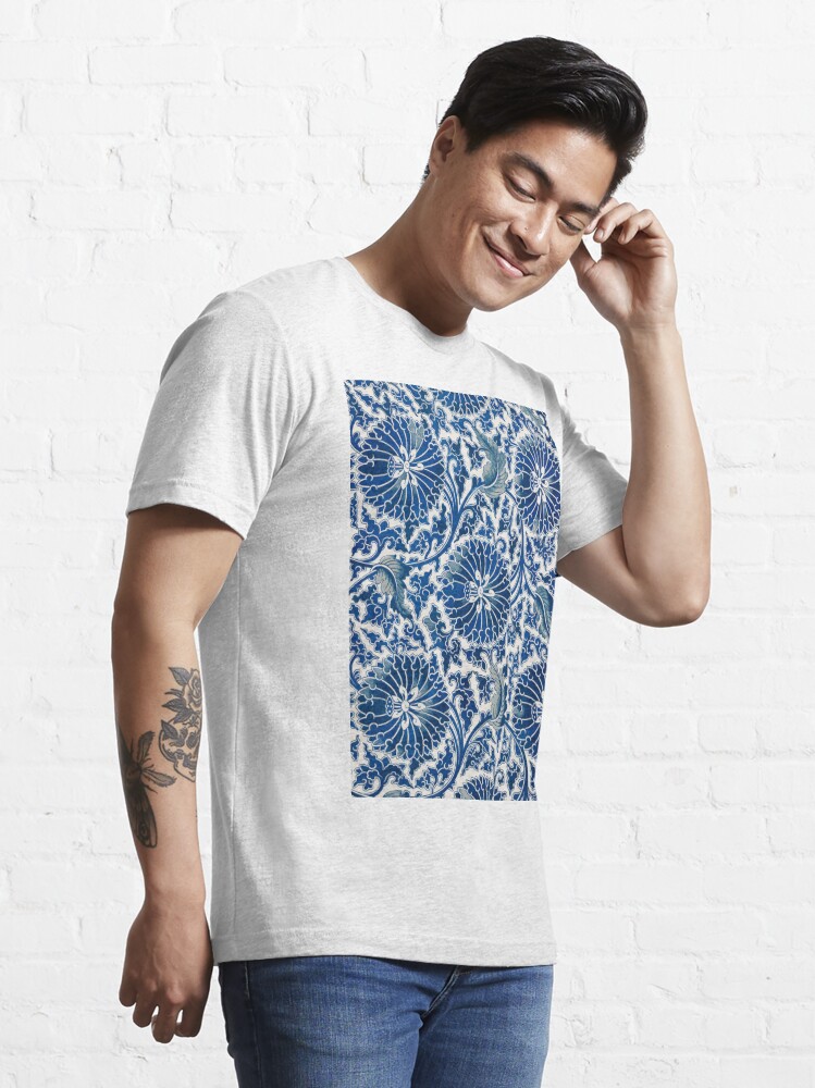 Vintage Chinese Ornament Blue Floral Pattern By Owen Jones ,Antique,Retro ,flower,botanical,aesthetic,classic,china, Essential T-Shirt for Sale by  Tamas Das