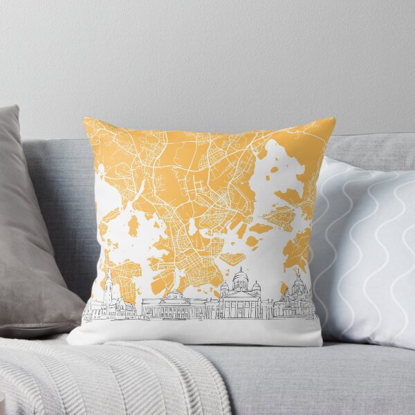 Item preview, Helsinki Finland Skyline Map designed and sold by hebstreit.