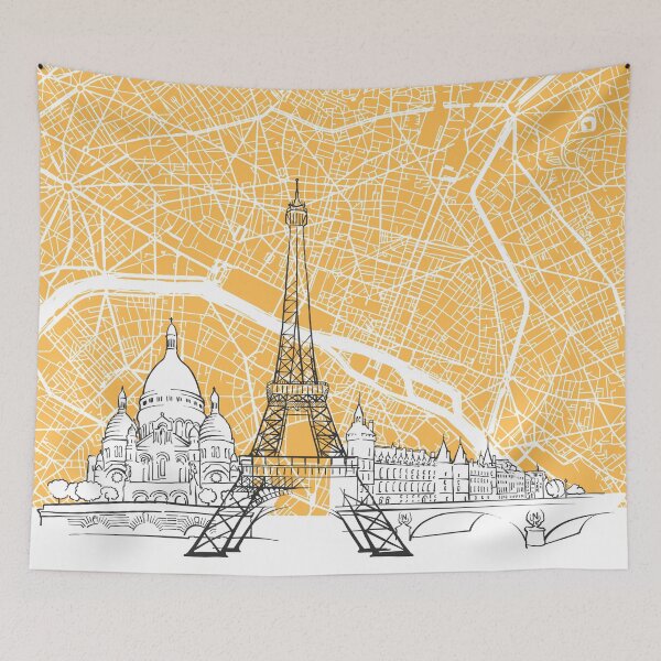 Item preview, Paris France Skyline Map designed and sold by hebstreit.