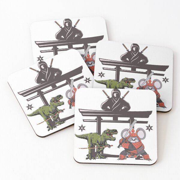 Item preview, Koala samurai vs dinosaur katana japan t-shirt  designed and sold by Artezia.