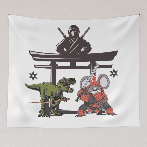 Item preview, Koala samurai vs dinosaur katana japan t-shirt  designed and sold by Artezia.