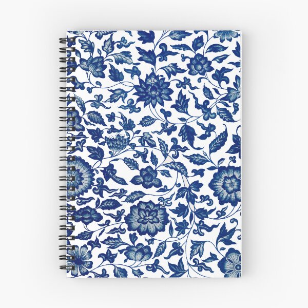 Item preview, Vintage Blue Floral Pattern  Chinese Ornament By Owen Jones ,Antique,Retro,flower,botanical,aesthetic,classic,china, designed and sold by Tamas Das.