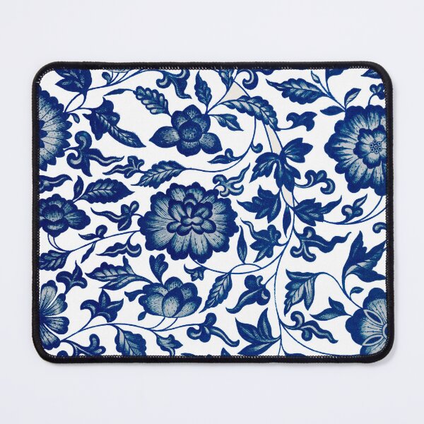 Item preview, Vintage Blue Floral Pattern  Chinese Ornament By Owen Jones ,Antique,Retro,flower,botanical,aesthetic,classic,china, designed and sold by Tamas Das.