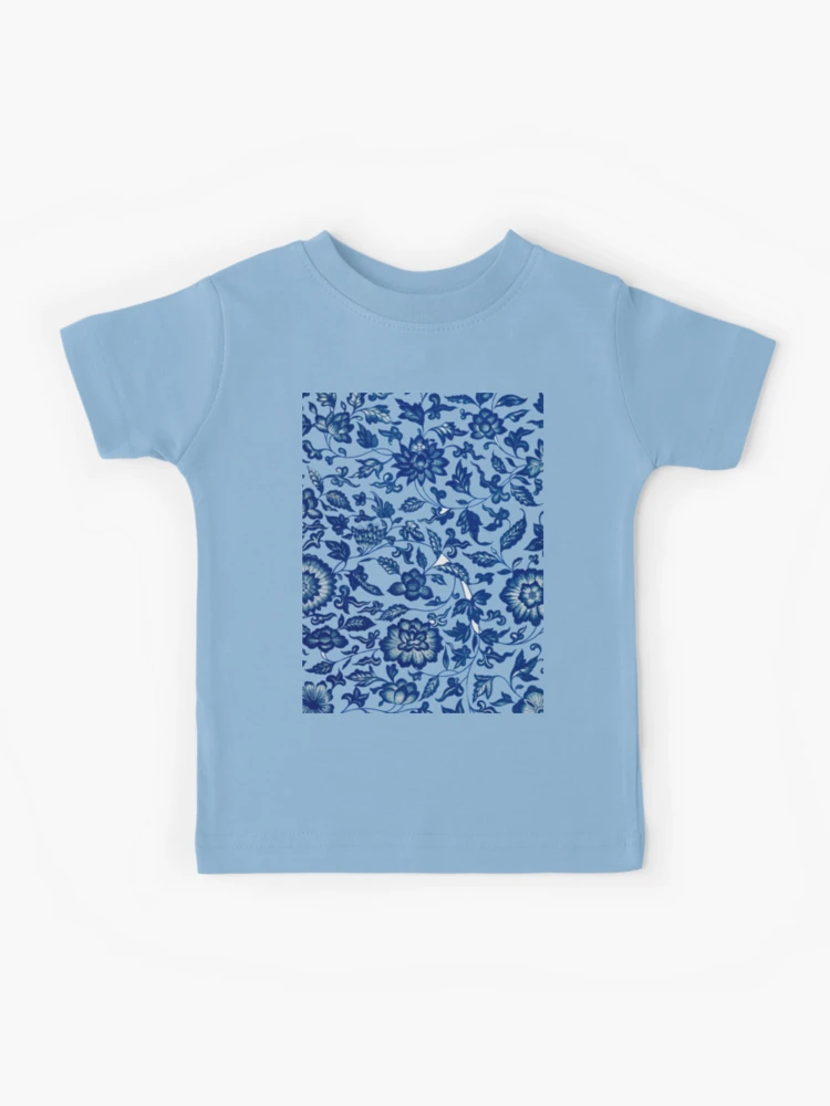 Vintage Chinese Ornament Blue Floral Pattern By Owen Jones ,Antique,Retro ,flower,botanical,aesthetic,classic,china, Essential T-Shirt for Sale by  Tamas Das