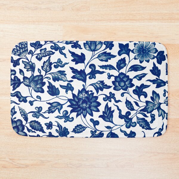 Item preview, Vintage Blue Floral Pattern  Chinese Ornament By Owen Jones ,Antique,Retro,flower,botanical,aesthetic,classic,china, designed and sold by Tamas Das.