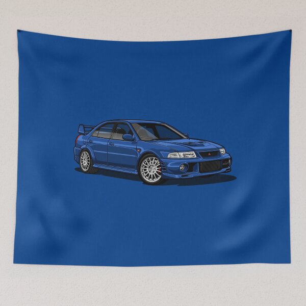 Item preview, Mitsubishi Lancer Evolution VI - Artwork - icon frost blue designed and sold by SketchNinja.