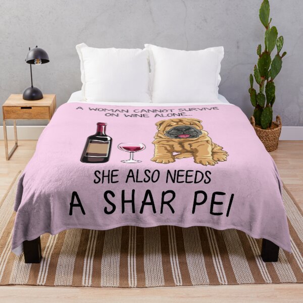 Item preview, Shar Pei and wine Funny gift for dog mom designed and sold by TeeDoozy.