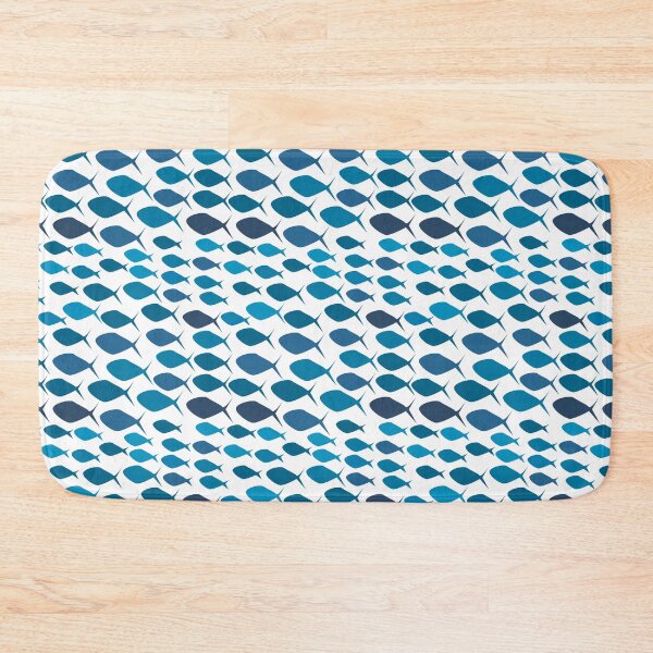 Item preview, Schools of Fish Seamless Repeat Pattern Print designed and sold by MoePark.