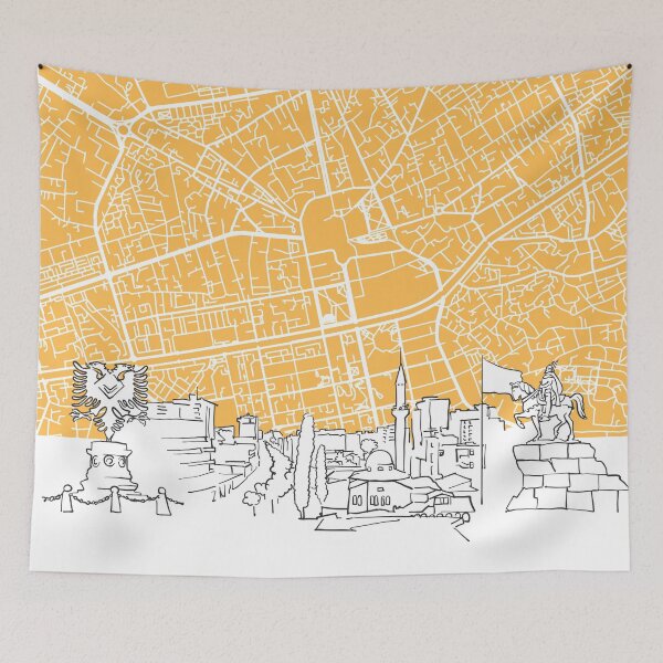 Item preview, Tirana Albania Background Map designed and sold by hebstreit.