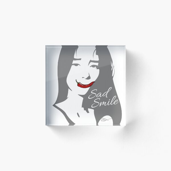 Sad Smile 1 Acrylic Block