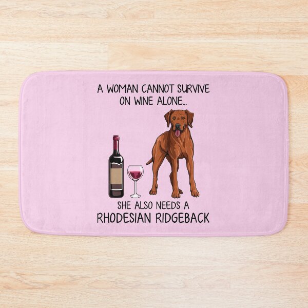 Item preview, Rhodesian Ridgeback and wine Funny gift for dog mom designed and sold by TeeDoozy.