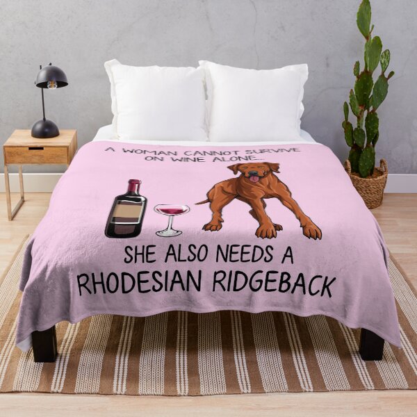 Item preview, Rhodesian Ridgeback and wine Funny gift for dog mom designed and sold by TeeDoozy.