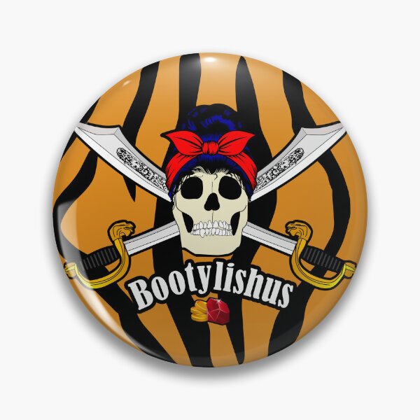 Item preview, Bootylishus Piratess treasure skull crossed swords tiger stripes designed and sold by MyThingNow.