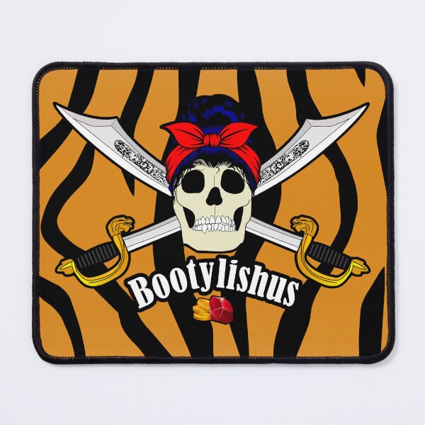 Item preview, Bootylishus Piratess treasure skull crossed swords tiger stripes designed and sold by MyThingNow.