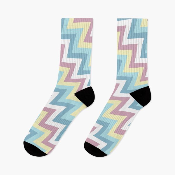 Item preview, Muted Pastel Chevron Zig Zag Repeated Pattern Beige, Blue, Mint Green, Pink, Yellow, Mustard.  designed and sold by That Cheeky Tee.