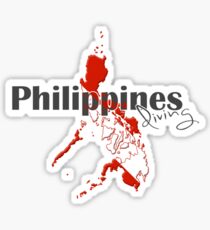 Philippines Diving Diver Flag Map Sticker