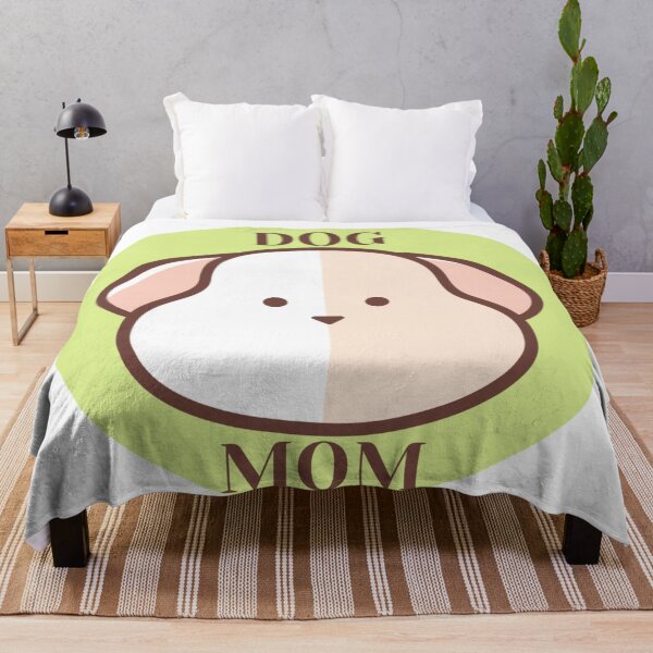 Item preview, Dog Mom with dog face in green background designed and sold by pinkpastel.