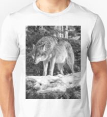 Timber Wolf Winter Menaces Unisex T-Shirt
