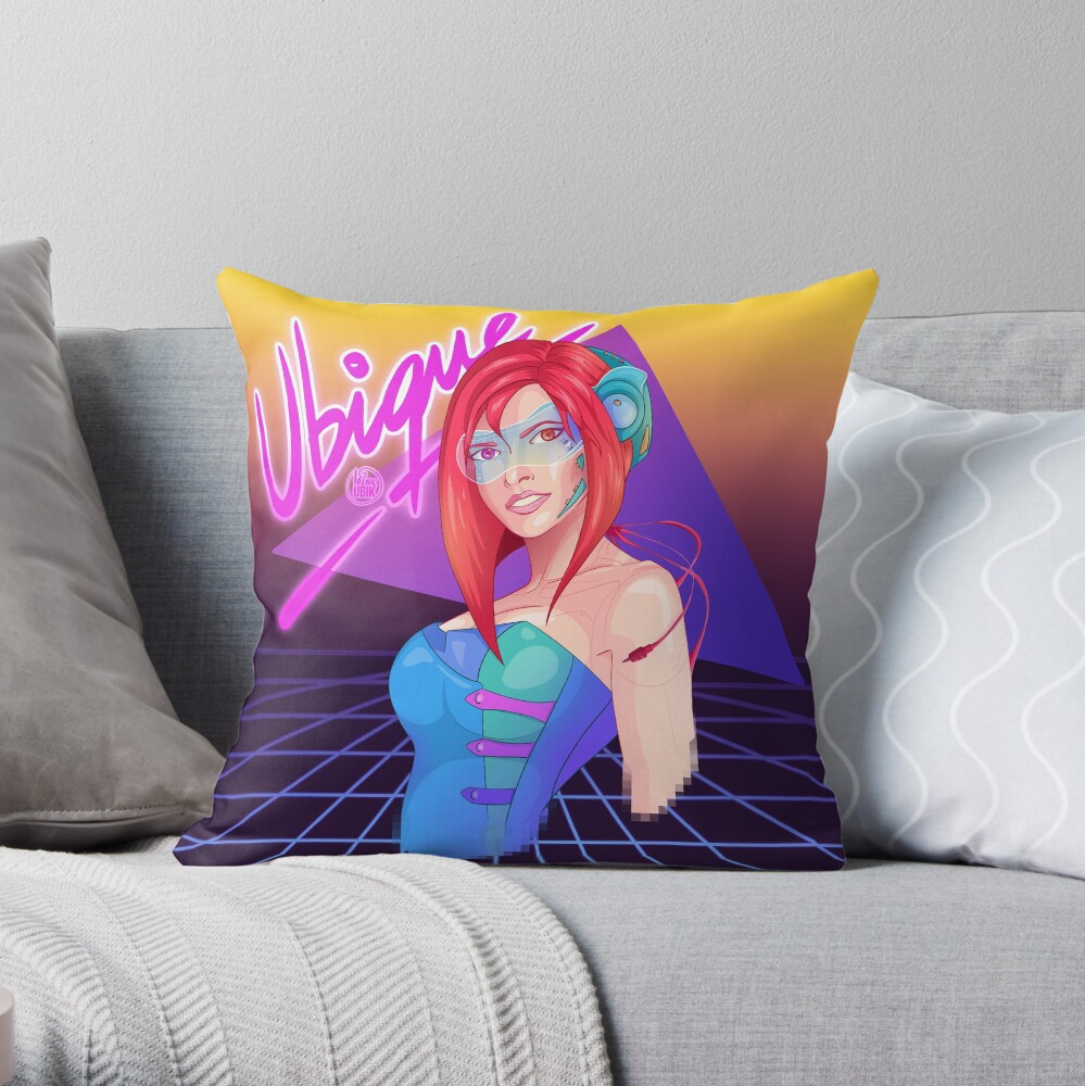 Ubique New Retro - Original Character Throw Pillow
