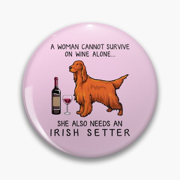 Item preview, Irish Setter and wine Funny gift for dog mom designed and sold by TeeDoozy.