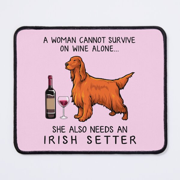 Item preview, Irish Setter and wine Funny gift for dog mom designed and sold by TeeDoozy.