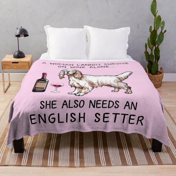 Artikelvorschau, English Setter und Wein Lustiges Geschenk für Hundemama entworfen und verkauft von TeeDoozy.