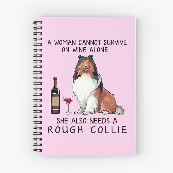 Item preview, Rough Collie and wine Funny gift for dog mom designed and sold by TeeDoozy.