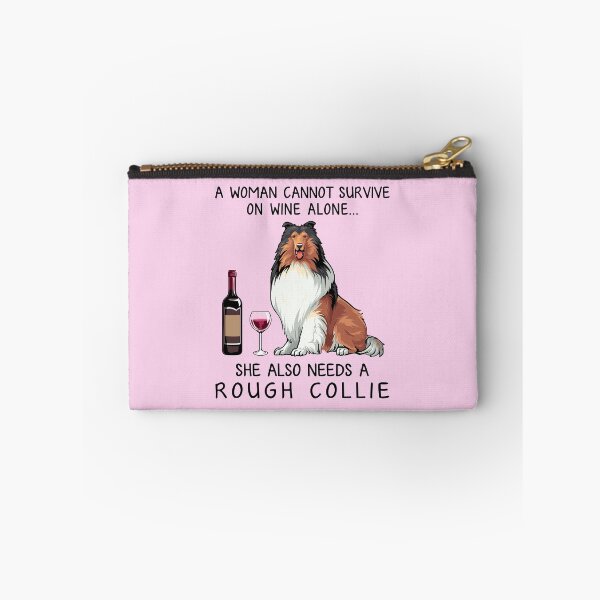 Item preview, Rough Collie and wine Funny gift for dog mom designed and sold by TeeDoozy.