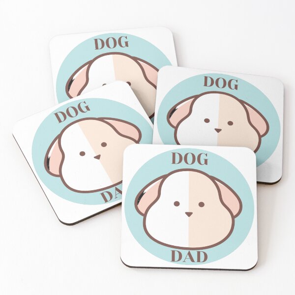 Item preview, Dog Dad with dog face in blue colour designed and sold by pinkpastel.