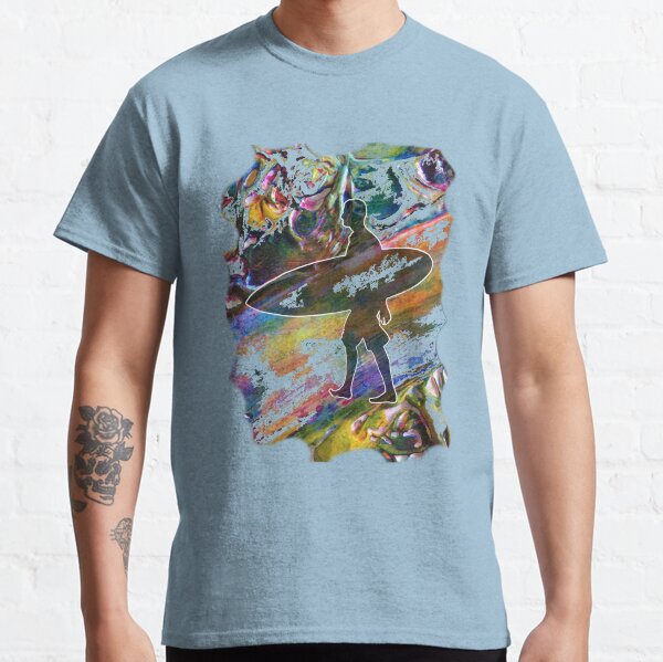 SURF IS UP COLOURFUL SURFER SILHOUETTE Classic T-Shirt