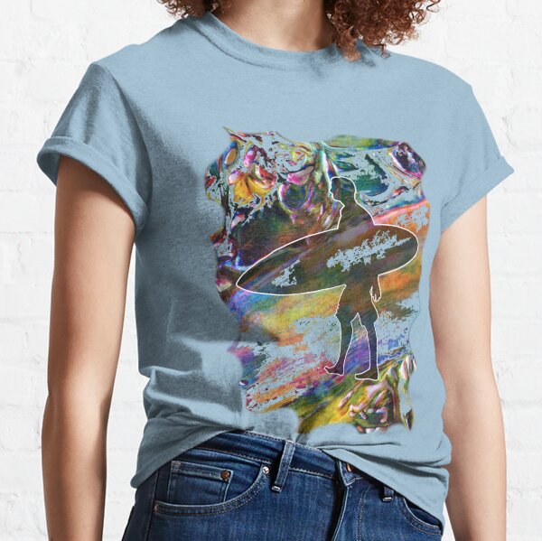 SURF IS UP COLOURFUL SURFER SILHOUETTE Classic T-Shirt