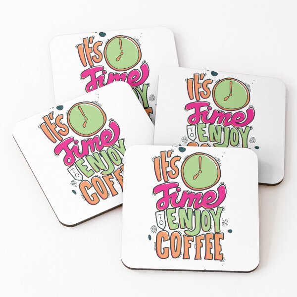 Item preview, Quote It's Time Enjoy With Coffee designed and sold by Milkygmail.
