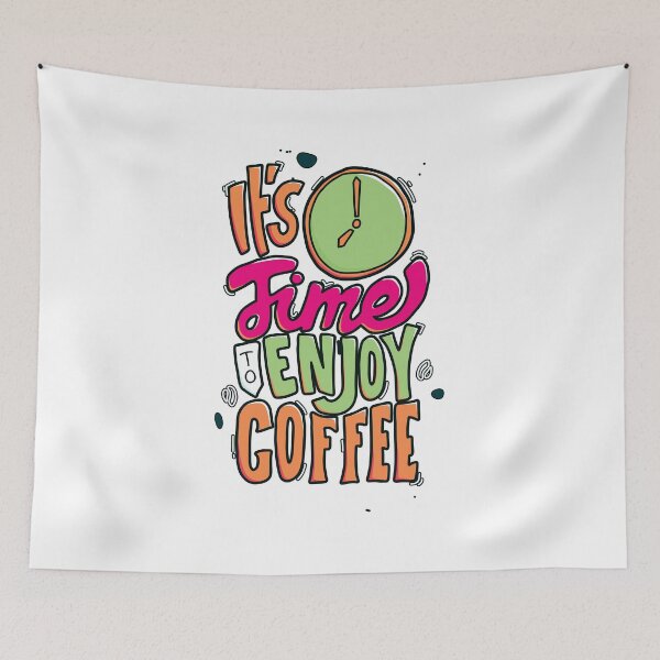 Item preview, Quote It's Time Enjoy With Coffee designed and sold by Milkygmail.