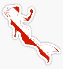 Mermaid Scuba Diver Silhouette Sticker