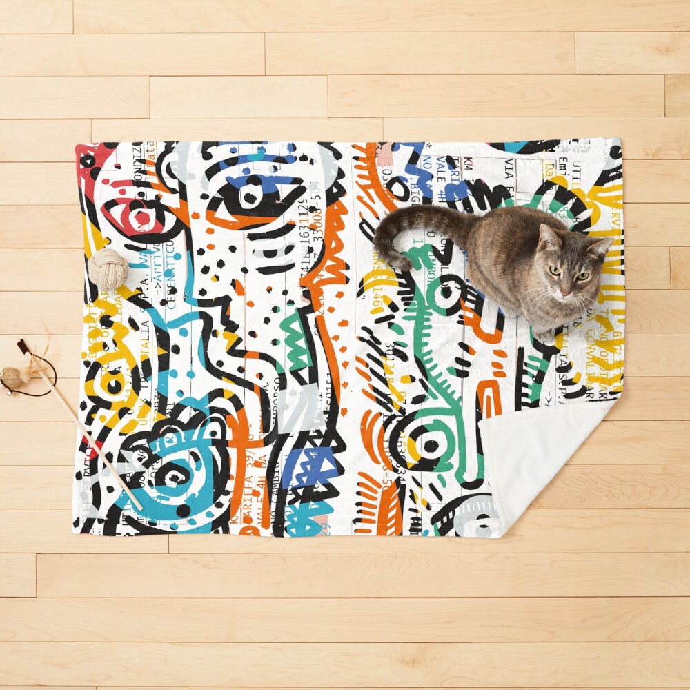 Street Graffiti Art Multicolor by Emmanuel Signorino © Pet Blanket