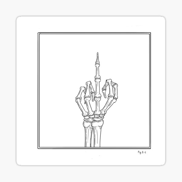 Hand Study - Fig 1-c Sticker