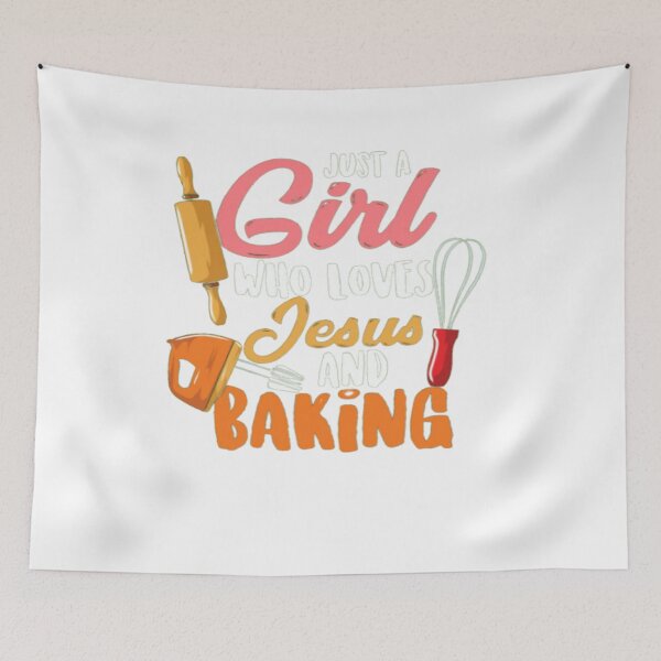 Item preview,   just a girl who love jesus and baking,  designed and sold by truewear1.