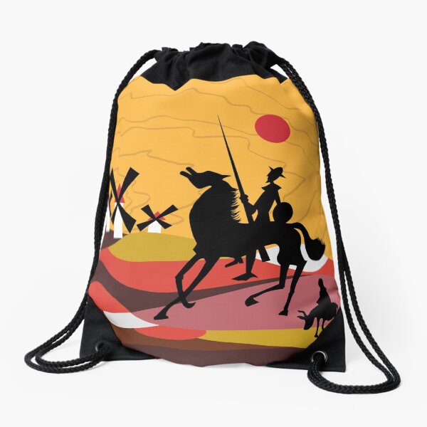Don Quixote of the Mancha and Sancho Drawstring Bag