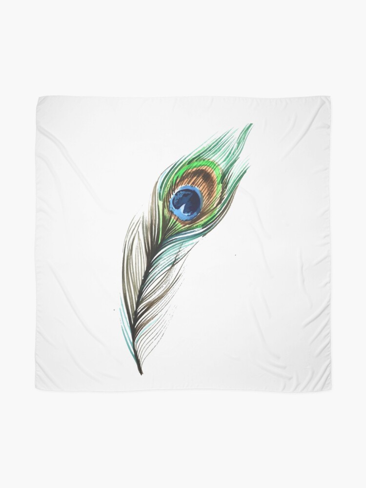 Premium Vector | Realistic beautiful peacock feather illustration