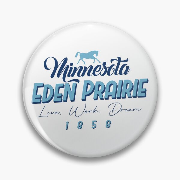 Artikelvorschau, Eden Prairie, Minnesota, USA. Beschriftung. Blaue Farbe entworfen und verkauft von Dmitry Sytnikov.