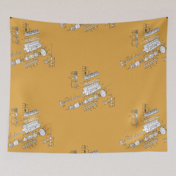 Item preview, Ford 1-6 cylinder Exploded Drawing. designed and sold by timothybeighton.