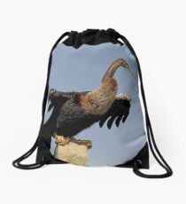 Anhinga Portrait Drawstring Bag