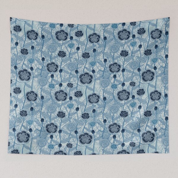 Item preview, Magic Flowers - blu jeans designed and sold by SerenaBellini.