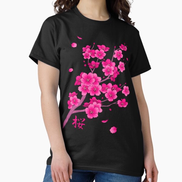 Item preview, Falling Neon Hot Pink Sakura Cherry Blossom designed and sold by arterialmotive.